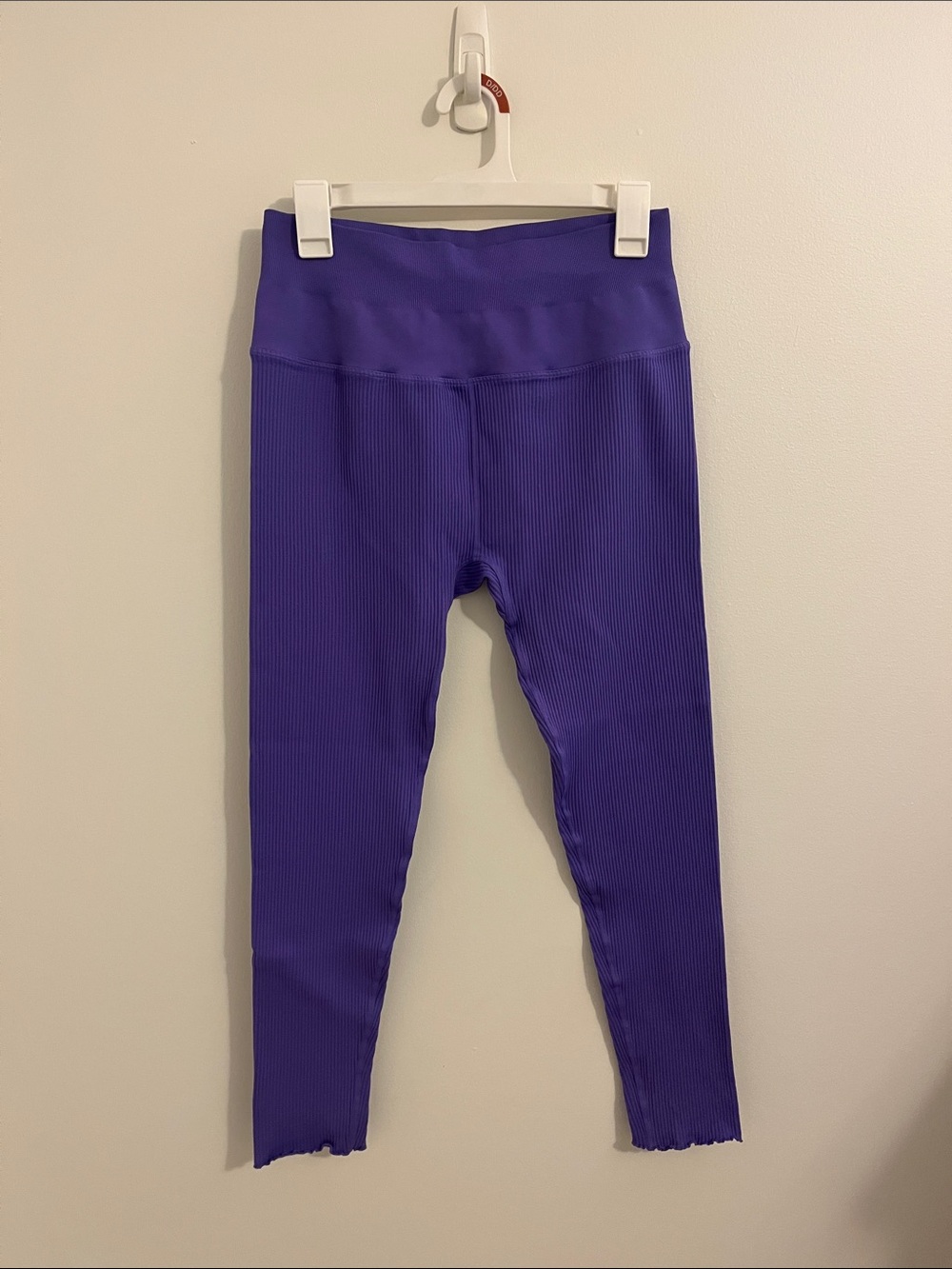 NUX Purple Ribbed Leggings